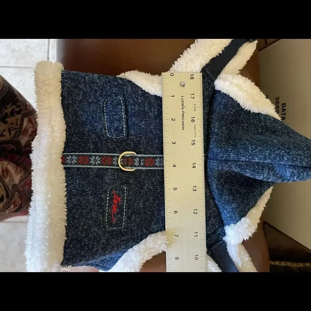 CUTE DENIM n Wool Pet Hoodie vest!!